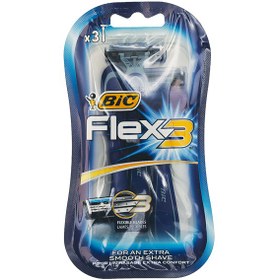 تصویر تیغ اصلاح آقایان فلکس 3 تیغه بیک 3 عدد FLEX 3 BLISTER FOR MEN BIC