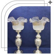 تصویر چراغ حبابی قلم تبریز با حباب شیشه ای 