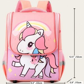 تصویر کیف کودک یونی کورن New Cute Cartoon Unicorn Backpack (Can Be Worn On Both Shoulders)