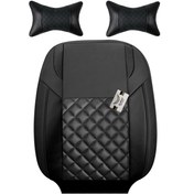 تصویر روکش صندلی خودرو سوشیانت مدل کاج مناسب برای کوییک به همراه پشت گردنی 