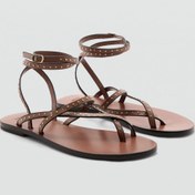 تصویر صندل با بند چرمی | MANGO | 831980545 | اورجینال 