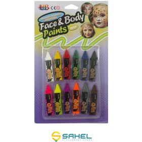 تصویر گریم صورت 12 رنگ 