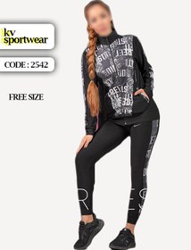 تصویر سویشرت شلوار ورزشی زنانه Nike طرح Grey Nike womens sports pants sweatshirt Gray design