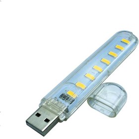 تصویر چراغ USB اضطراری 8LED 8LED Mini USB Light Lamp Portable