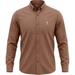 تصویر پیراهن مردانه بنگال کش یقه دیپلمات آستین بلند Men’s Bengal Stretch Shirt with Diplomat Collar - Long Sleeve