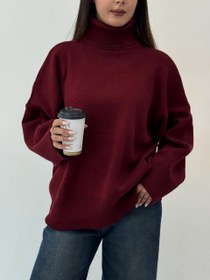 تصویر بافت یقه اسکی اکریل 