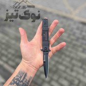 تصویر چاقوی سفری برونینگ طرح پدر خوانده تاشو تمام مشکی 