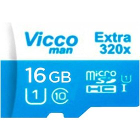 تصویر کارت حافظه‌ microSDHC ویکو من مدل 320x کلاس 10 استاندارد UHS-I U1 سرعت 48MBps ظرفیت 16 گیگابایت 