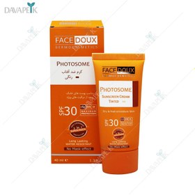 تصویر کرم ضد آفتاب رنگی فوتوزوم SPF 30 فیس دوکس - بژ متوسط ا Photosome Sunscreen Cream Tinted SPF30 Face Doux Photosome Sunscreen Cream Tinted SPF30 Face Doux