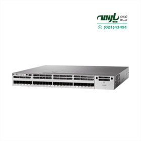 تصویر سوییچ سیسکو مدل WS-C3850-24S-S استوک Cisco WS-C3850-24S-S 24Port Switch Stock