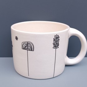 تصویر ماگ طرح گاو مدل استوانه ای کوتاه