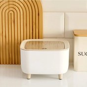 تصویر سطل زباله مربعی ۲ لیتری درب لمسی 