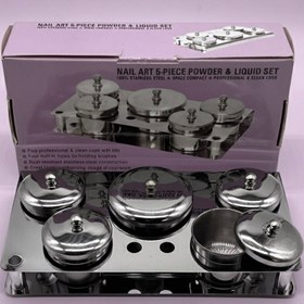 تصویر گوده ۵ قلو استیل Nail art 5-piece