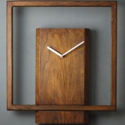 تصویر ساعت چوبی C107 - رنگ طبیعی ا C107 C107