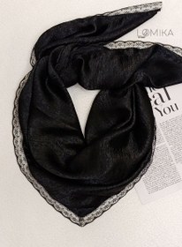 تصویر روسری کوپرا دورگیپور مشکی سری انتخابی کد rm23 (عمده) 