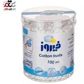 تصویر گوش پاک کن فیروز 100 عددی Firooz Cotton Buds 100 Pcs