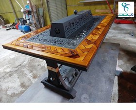 تصویر میز آتشدان گازی مستعطیل 