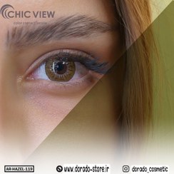 تصویر لنز چشم چیک ویو شماره 115 مدل AR-CARAMEL-115 (chic view) رنگ سبز عسلی Chic view soft contact lens AR