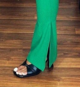 تصویر لگ کبرتی بوت کات سبز زارا(چاکدار) Leggings