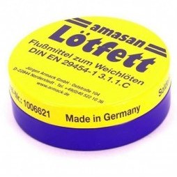 تصویر روغن لحیم آماسان لاتفت زرد 50 گرم Lotfett Amasan Solder Grease 50g