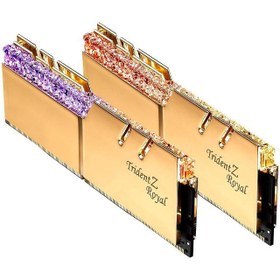 تصویر رم دسکتاپ جی اسکیل DDR4 دو کاناله 3600 مگاهرتز CL16 مدل Trident Z Royal Gold ظرفیت 64 گیگابایت ا G.SKILL Trident Z Royal Gold DDR4 3600MHz CL16 Dual Channel Desktop RAM - 64GB G.SKILL Trident Z Royal Gold DDR4 3600MHz CL16 Dual Channel Desktop RAM - 64GB