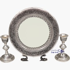 تصویر اینه شمعدان قلمزنی کدga328 