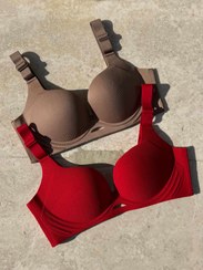 تصویر سوتین لیزری بدون فنر با بند پهن Seamless Wireless Bra