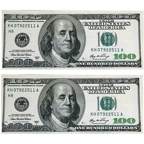تصویر اسکناس تزیینی یادبود دلار بسته 100 عددی مدل STW102 