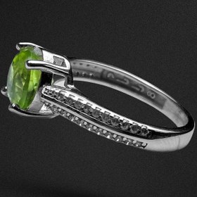 تصویر انگشتر نقره زنانه زبرجد افریقایی 