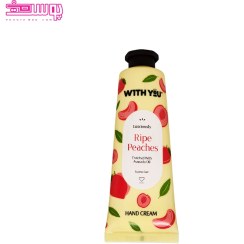 تصویر کرم مغذی و مرطوب کننده دست حاوی عصاره هلو و روغن آووکادو ویت یو Lusciously Ripe Peaches Hand cream With You