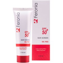 تصویر کرم ضدآفتاب فرونیا مدل بی رنگ حجم 50 میلی لیتر Feronia sunscreen cream, colorless model, volume 50 ml