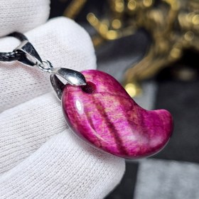 تصویر آویز گردنبند سنگ طبیعی چشم ببر معدنی کد 36690 