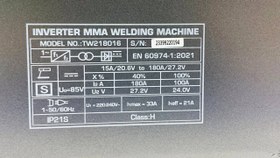 تصویر اینورتر جوشکاری توتال مدل TW218016 