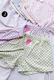 تصویر شورتک زنانه نخی مدل قلبی 