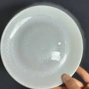 تصویر سرویس 26 پارچه دینو گرد طرح رجینا خاکستری 