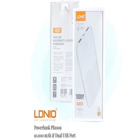 تصویر شارژر همراه الدینیو مدل PR1009 با ظرفیت 10000 میلی آمپر ساعت LDNIO 10000mAh Power Bank PR1009