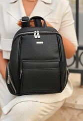 تصویر مینی کوله دانشجویی دخترانه جنس شرانگ خارجی - مشکی 