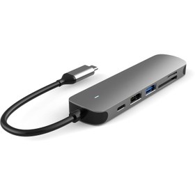 تصویر هاب 6 پورت USB-C برند Expo مدل BX6H Expo BX6H 6-in-1 USB-C Hub