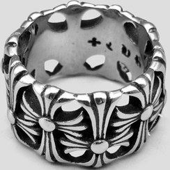 تصویر انگشتر طرح صلیب مدل Chrome Hearts کد Njd188 