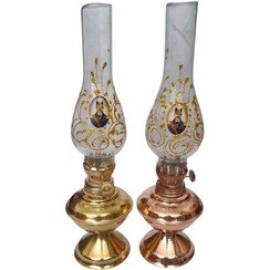 تصویر چراغ گرد سوز - مس / سایز یک 