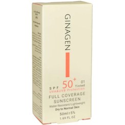 تصویر کرم ضدآفتاب رنگی پوست خشک ژیناژن 