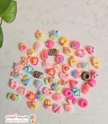 تصویر پیکسل استیکر برجسته طرح شیرینی 