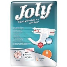 تصویر پوشینه بزرگسال چسبی جولی 8 عددی سایز بزرگ Joly Adult Diapers 8 pieces Big Size