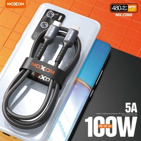 تصویر کابل شارژ سوپر فست MOXOM مدل MX-CB69 PD QC3.0 