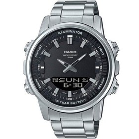 تصویر Casio AMW-880D-1A Mens Enticer World Time Telememo آنالوگ ساعت سفید دیجیتال Casio AMW-880D-1A Mens Enticer World Time Telememo Analog Digital Watch White