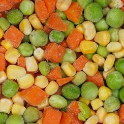تصویر مخلوط سبزیجات(نخودسبز، هویج، ذرت) فله منجمد بهفرین 