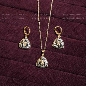 تصویر نیم ست گردنبند و گوشواره ورساچ برند ysx مدل الیزا کد 220 Half set of necklace and earrings Versace brand ysx model Eliza code 220