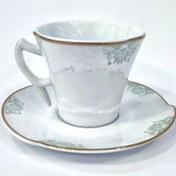 تصویر 12پارچه چای خوری آشیان فیروزه چینی تقدیس 