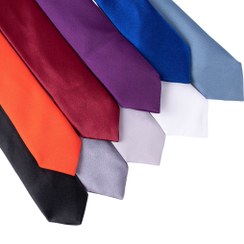 تصویر کراوات ساتن ساده رنگی 