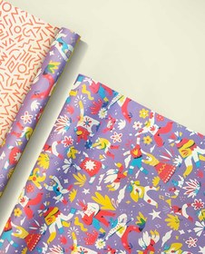 تصویر 3 برگ کاغذ کادو لینن – 1095 